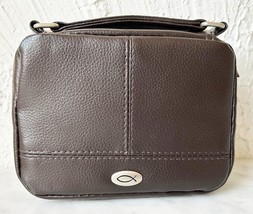 Bible Cover Brown LuxLeather Zippered Cover - Two-Fold with Carry Handle... - $507.20 MXN