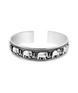 Intelligent Jungle Elephant Caravan Sterling Silver Brace... - £109.01 GBP