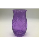 Better Homes &amp; Gardens 6½″ Purple &quot;Argyle&quot; Ginger Vase – Laser‑Cut Glass... - $31.20 CAD