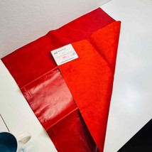 Cambridge Leather Collection Sample 23&quot; x 24&quot; Fabric Red Clothing Fashio... - £51.51 GBP