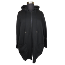 Roaman&#39;s Black Full Zip Fleece Hoodie Sweatshirt Jacket Plus 26-28 - $25.00