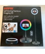 NEW Sunpak VGC-LEDRGB-11RL Self-Storing Compact Foldable Rainbow Vloggin... - £22.15 GBP