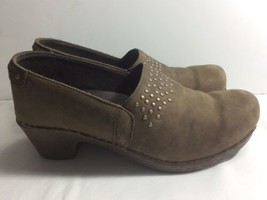 Dansko Brown Suede Leather Slip on Nursing Shoes Clogs Women size 38 US 7.5 - £18.97 GBP