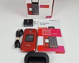Alcatel 4058P Jitterbug Flip 2 Red Senior Flip Phone (Lively) - £31.44 GBP