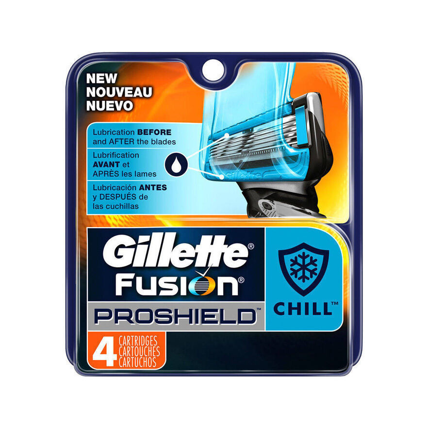 High Quality Genuine GILLETTE Proshield Chill Cart  4's cartridges - $24.74
