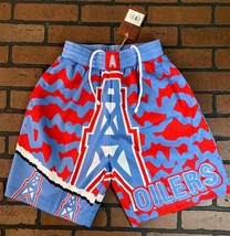 HOUSTON OILERS Mitchell &amp; Ness Jumbotron 2.0 Sublimated Basketball Shorts ~New~ - £49.43 GBP