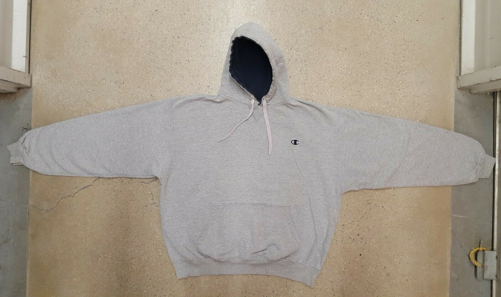 Primary image for Champion Gray Pullover Sweatshirt Hooded Sweater Hoodie Hoody Extra Large XL vin