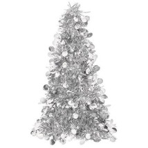 Tinsel Christmas Tree 10&quot; Silver - $4.94