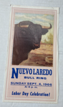 Bullfighting Advertisement Flyer – 4.5&quot; x 9&quot; - Plaza de Nuevo Laredo #21 - $17.96 CAD