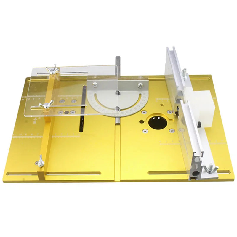 Aluminum Router Table Insert Plate Circular Saw Flip Cover Plate With Miter Gaug - £449.82 GBP