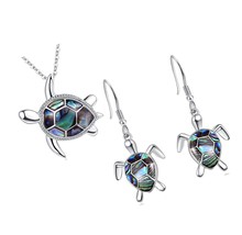 Abalone Shell Turtle Jewelry Turlte Necklace and Set - £191.70 GBP