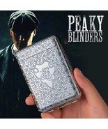 Vintage Peaky Blinders Cigarette Metal Case for King&#39;s Size - Silver New - $386.99 MXN