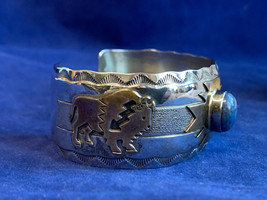 Sterling Silver Thomas Singer Lapis Cuff 39.11g Fine Jewelry Navajo Bracelet - $296.95