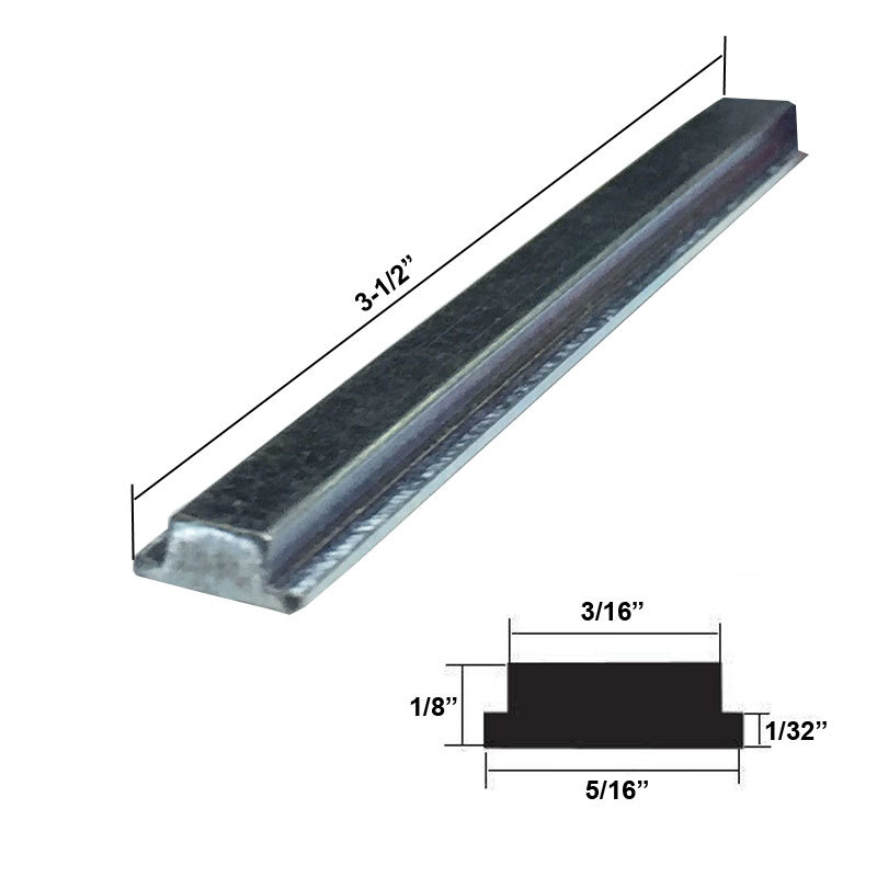Gordon Glass® Swinging Shower Door Stainless Steel Strike Plate - 3-1/2&quot; lo - $34.59