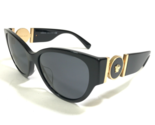 Versace Sunglasses MOD.4368-A GB1/87 Black Gold Asian Fit Frames w Black... - £74.55 GBP