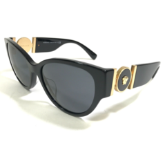 Versace Sunglasses MOD.4368-A GB1/87 Black Gold Asian Fit Frames w Black Lenses - £74.56 GBP
