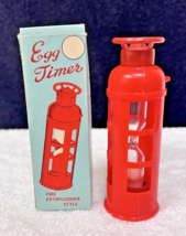 MIB Vintage Fire Extinguisher Shaped Egg Timer  Red Hard Plastic FUN! - £11.62 GBP