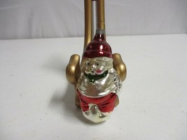 Antique German Blown Glass Jolly Santa Christmas Ornament Rare 3 1/2&#39;&#39; - £27.12 GBP