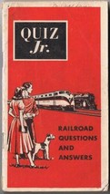 Quiz Jr Railroad Questions &amp; Answers Association Of American Railroads 1950 - £2.81 GBP