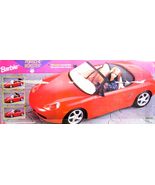 Barbie PORSCHE BOXSTER Sports CAR with MOTORIZED Convertible TOP Opens/C... - $174.20