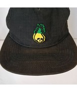 Hurley Black Adjustable Hat Pineapple Embroidered The Classics *READ* - £9.72 GBP