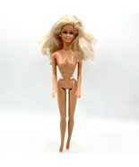 Vintage Mattel Barbie Twist N Turn Platinum Blonde Blue Eyes Silver Earr... - £5.87 GBP