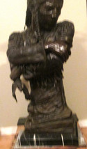 Indian Warrior with Tomahawk bronze Statue Sculpture BY JIM DAVIDSON 37&quot; - £2,679.48 GBP