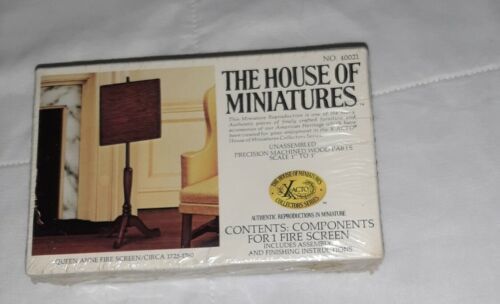 The House Of Miniatures Queen Anne Fire Screen Dollhouse Kit #40021 NEW Sealed - $7.99
