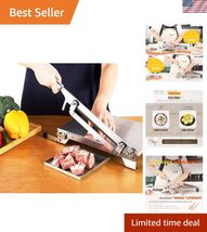 Upgraded Stainless Steel Manual Meat Slicer &amp; Chopper with Adjustable Th... - $254.81