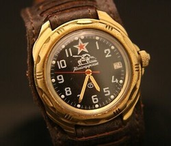 Rare vintage USSR Vostok 2414A Komanderskie 17J Soviet tank commander wristwatch - £120.91 GBP