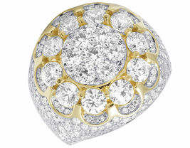 14K Yellow Gold Over 925 Silver Simulated Diamond Engagement Hip Pinky Hop Ring - £136.58 GBP