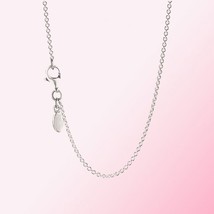 2019 100% 925 Sterling Silver Classic Cable Chain Necklace Women Charm Fashion D - £22.27 GBP