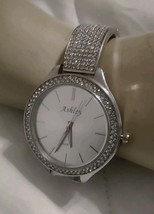 Ashley Princess Ladies Silver tone Rhinestone Ladies Watch  New Battery! - $237.07 MXN