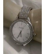 Ashley Princess Ladies Silver tone Rhinestone Ladies Watch  New Battery! - $12.63