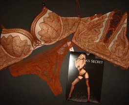 Victoria&#39;s Secret 34C,34D Bra Set+Bralette+M Thong Dulce De Leche Brown Beige - £94.73 GBP