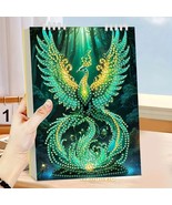 Green Phoenix Pattern Style Notebook Diamond Jewel Art COMPLETED &amp; SEALED - $24.74