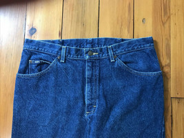 Lee Mens Vintage Style Straight Leg Denim Dark Wash Blue Jeans 38x31 38 - £23.91 GBP