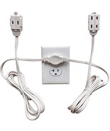 12 Ft Twin Extension Cord - 6 Feet on Each Side, Multi Outlet 3 Prong US... - $11.83