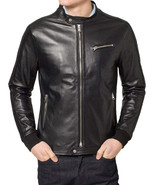 Mens Leather Jacket Stylish Genuine Lambskin Motorcycle Bomber Biker Jac... - €100,22 EUR