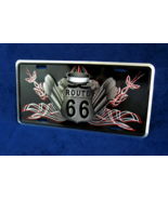 ROUTE 66 - HOT ROD -*US MADE* Embossed Metal License Plate Car Auto RV T... - £9.79 GBP