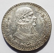 Mexico Un Peso Morelos Silver Coin 1966 - £8.65 GBP