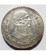 Mexico Un Peso Morelos Silver Coin 1966 - £8.56 GBP