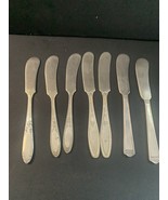 7-silver Butter Knives Antique Different Patterns - £3.82 GBP