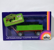 Vintage Siku Eurobuilt 2250 2-Axled Farm Trailer 1:32 West Germany With ... - $638.36 MXN