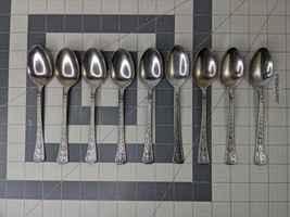 Interpur Stainless Japan Florenz Teaspoon Lot of 9 - $35.95