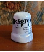 Vintage Iridescent Porcelain Desoto Caverns Park Souvenir Sewing Thimble  - £7.11 GBP