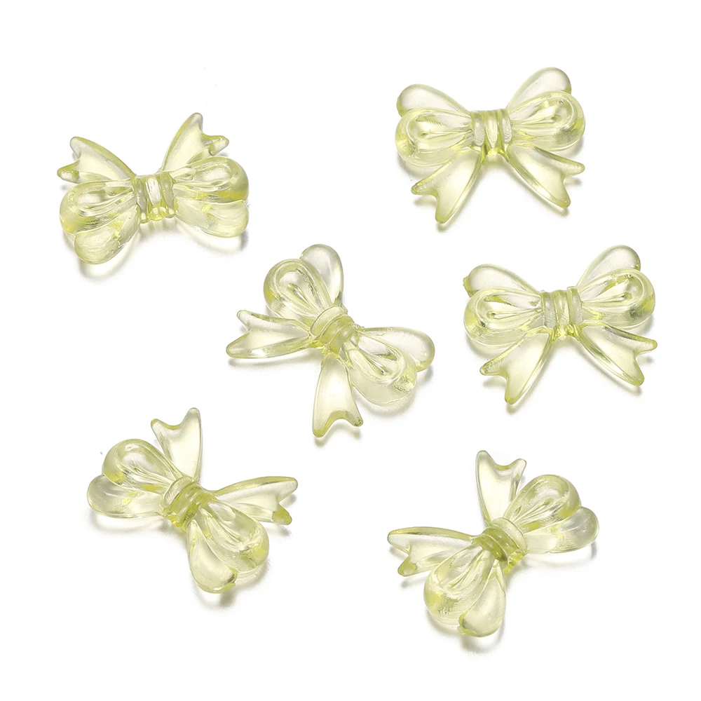 30Pcs/Lot 14x18mm Bowknot Transparent Bow Spacer Beads Earrings -Clear y... - $1.72