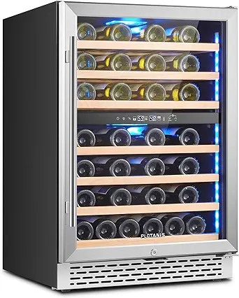 24 Inch Wine Fridge Under Counter 54 Bottles Dual Zone Built-In Or Frees... - $1,667.99