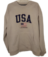VINTAGE Champion USA LaCrosse Heritage Thermal Lined Sweatshirt Grey Sz XL - £40.11 GBP