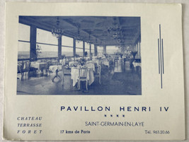 Pavillon Henri IV Saint-Germain-En-Laye Chateau Terrasse Foret Info Pamp... - £16.88 GBP